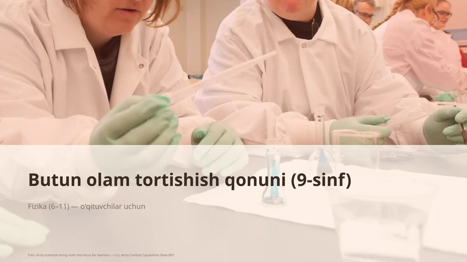 Butun olam tortishish qonuni (9-sinf)