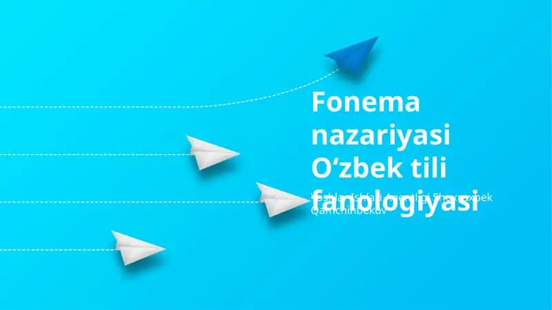 Fonema nazariyasi Oʻzbek tili fanologiyasi