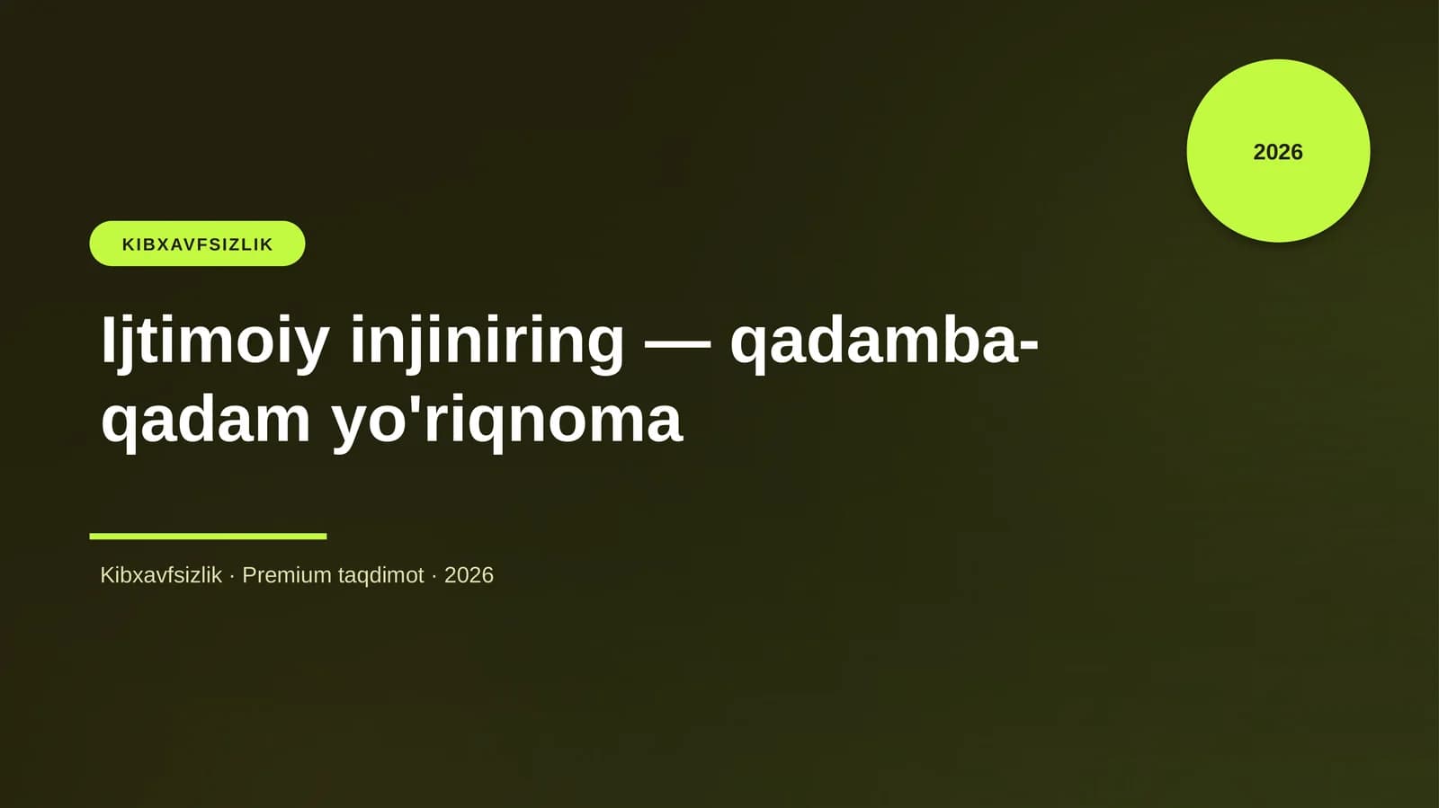 Ijtimoiy injiniring — qadamba-qadam yo'riqnoma