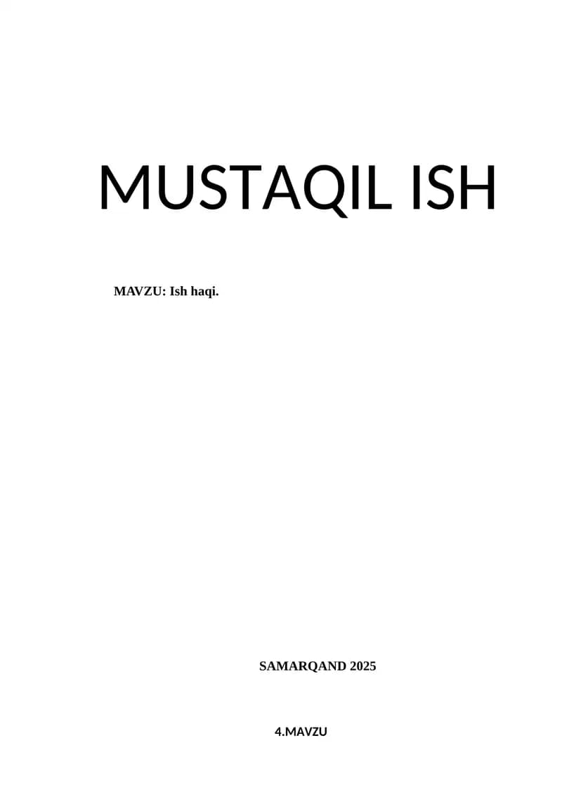 Ish haqi