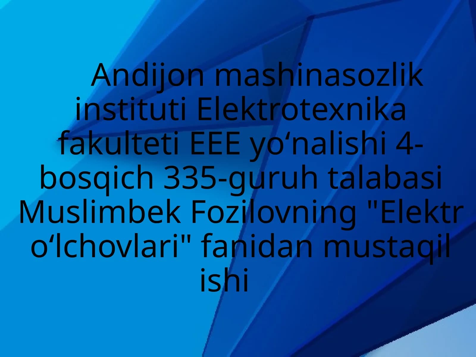 Elektr oʻlchash texnikasi ko'priksimon oʻlchov