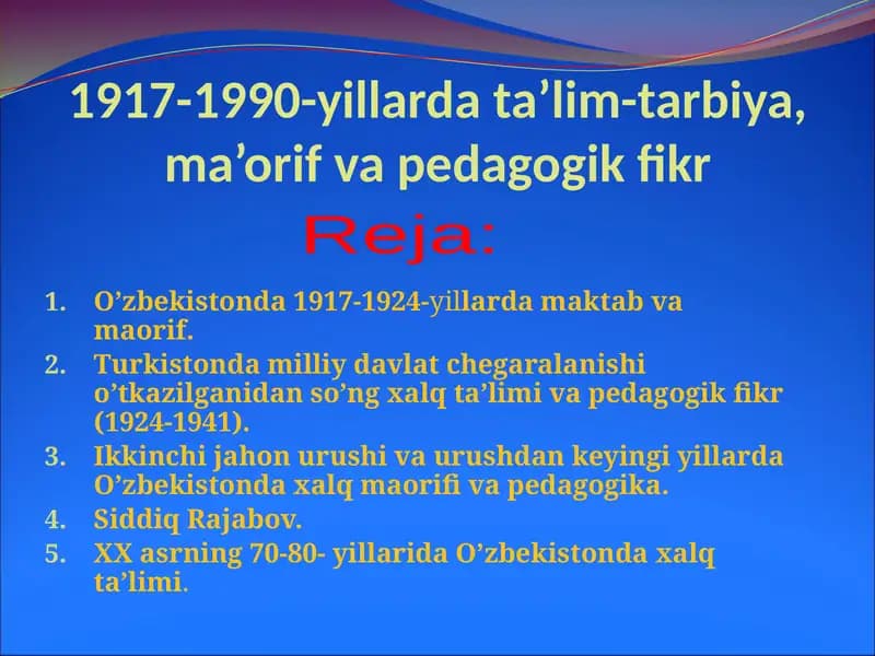 Xalq ta'limi tarixi