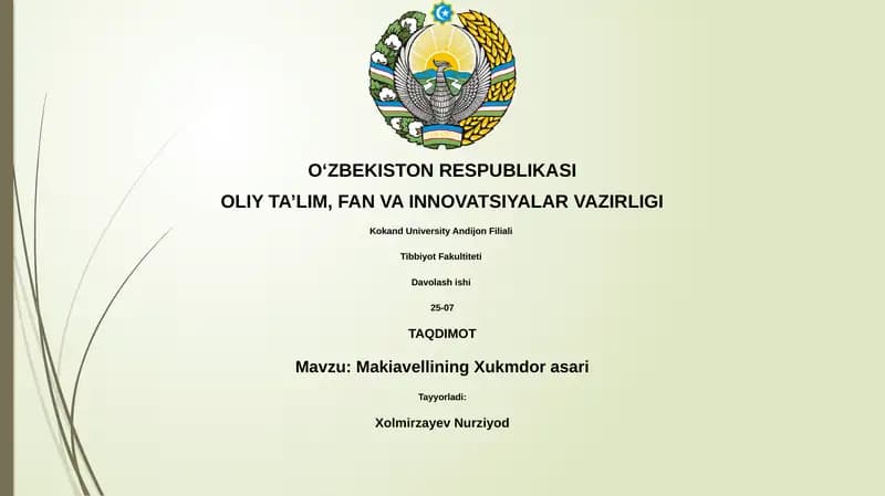 Makiavellining Xukmdor asari