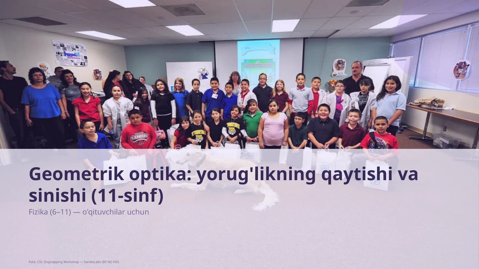Geometrik optika: yorug'likning qaytishi va sinishi (11-sinf)