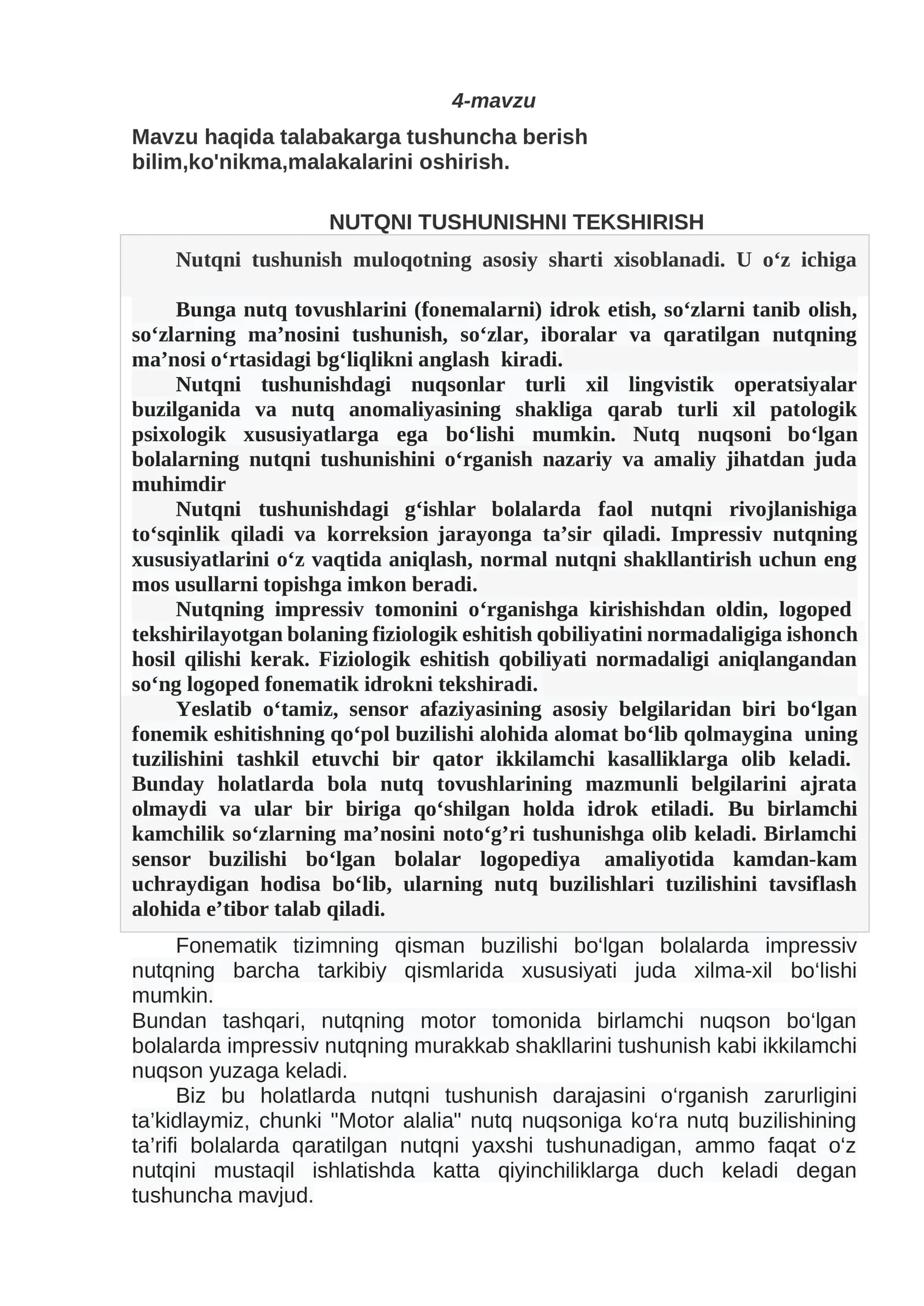 Nutq vositalarini tushuntirish usul va metodlari