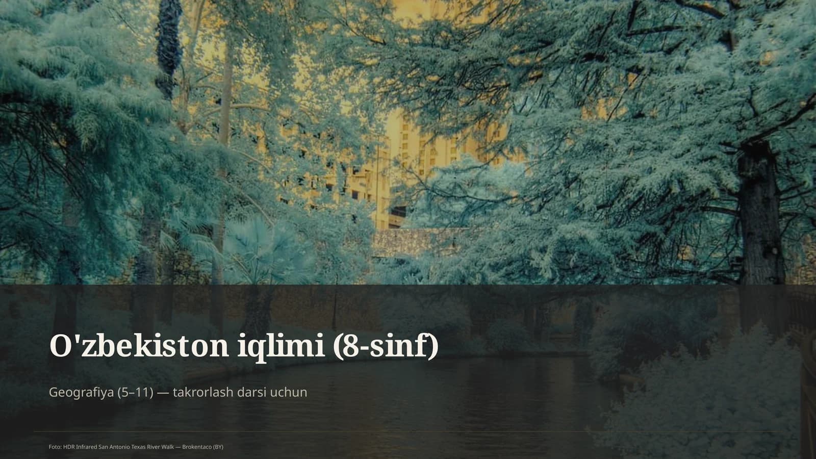 O'zbekiston iqlimi (8-sinf)