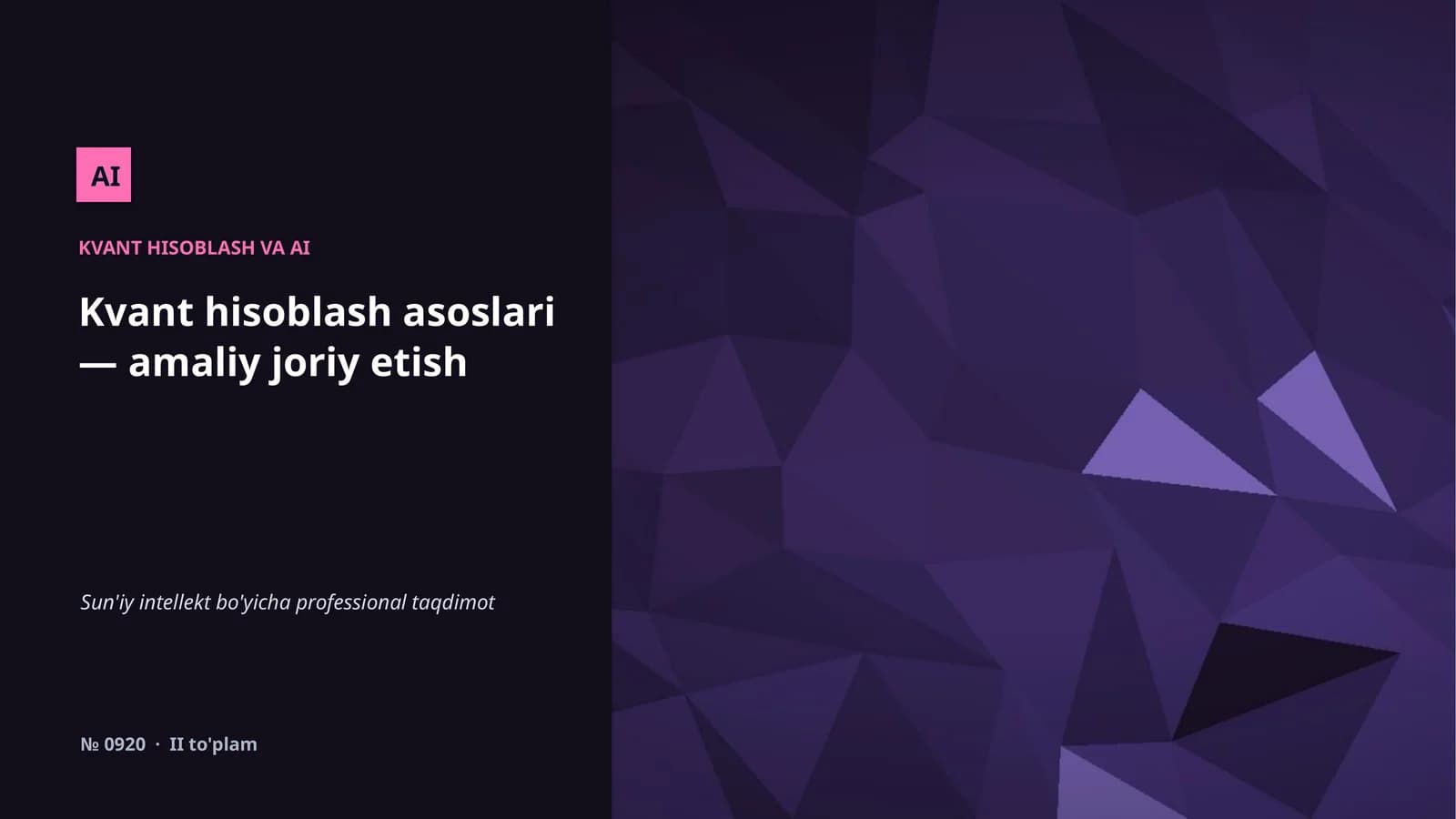 KVANT HISOBLASH VA AI