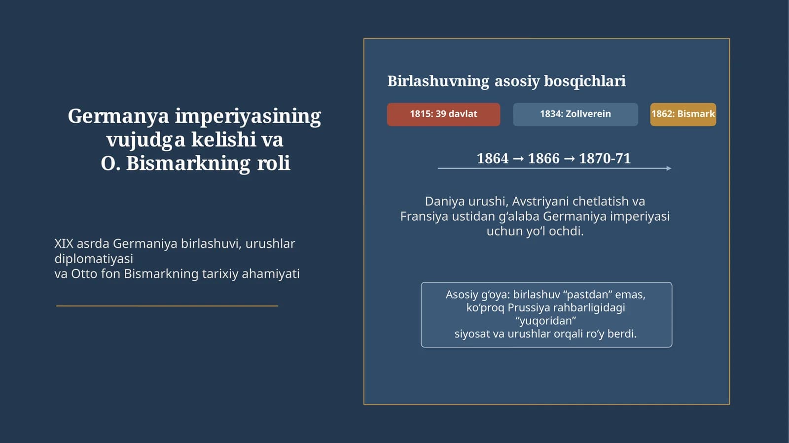 Germanya imperiyasining vujudga kelishi