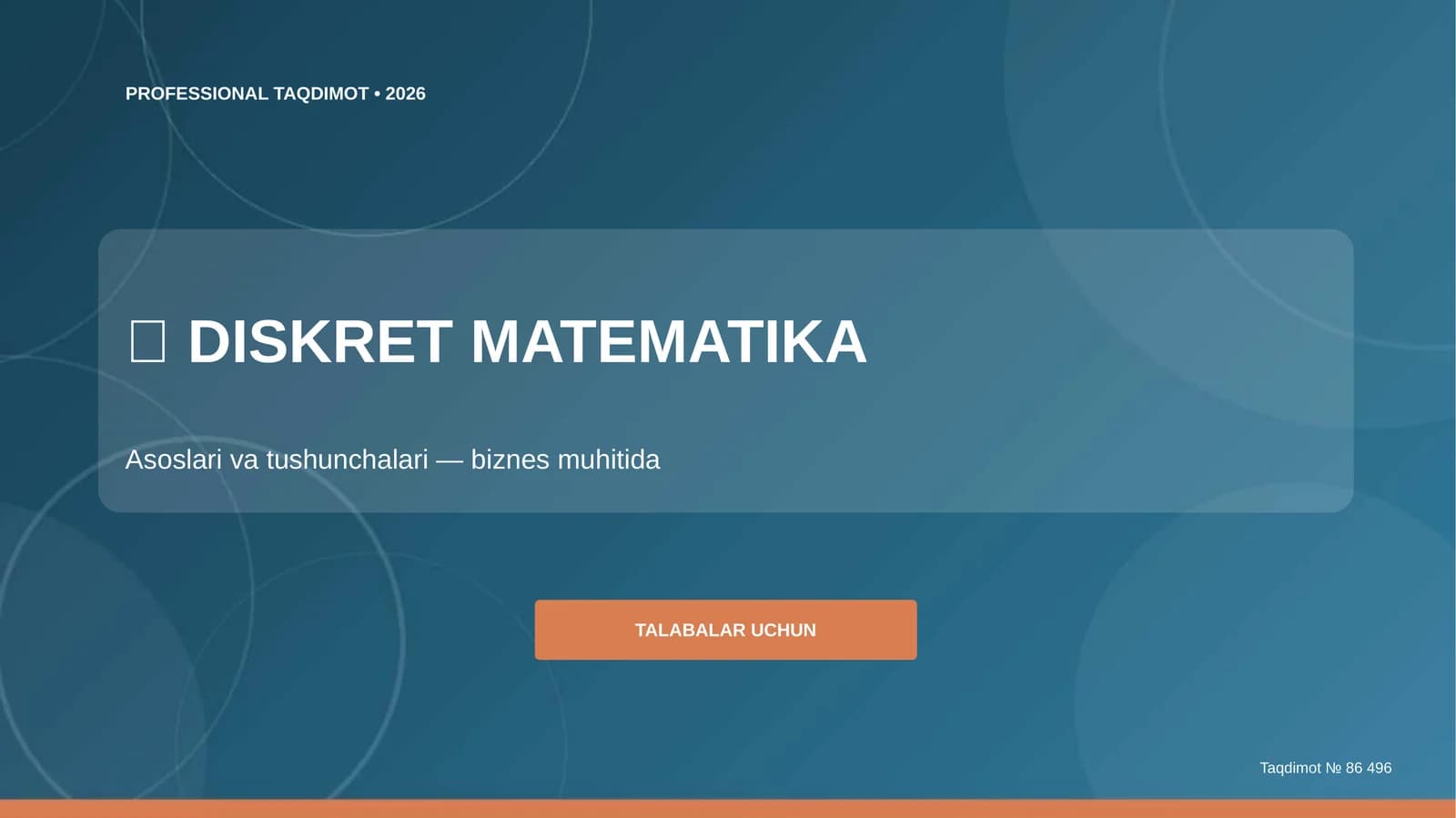 DISKRET MATEMATIKA Asoslari va tushunchalari