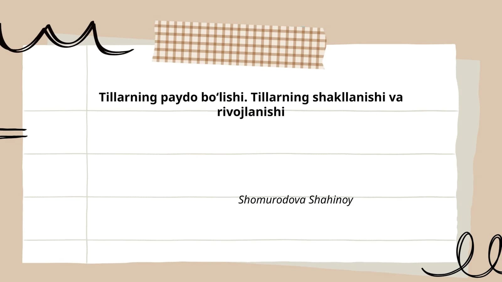 Tilning kelib chiqishi teoriya va nazariyalari