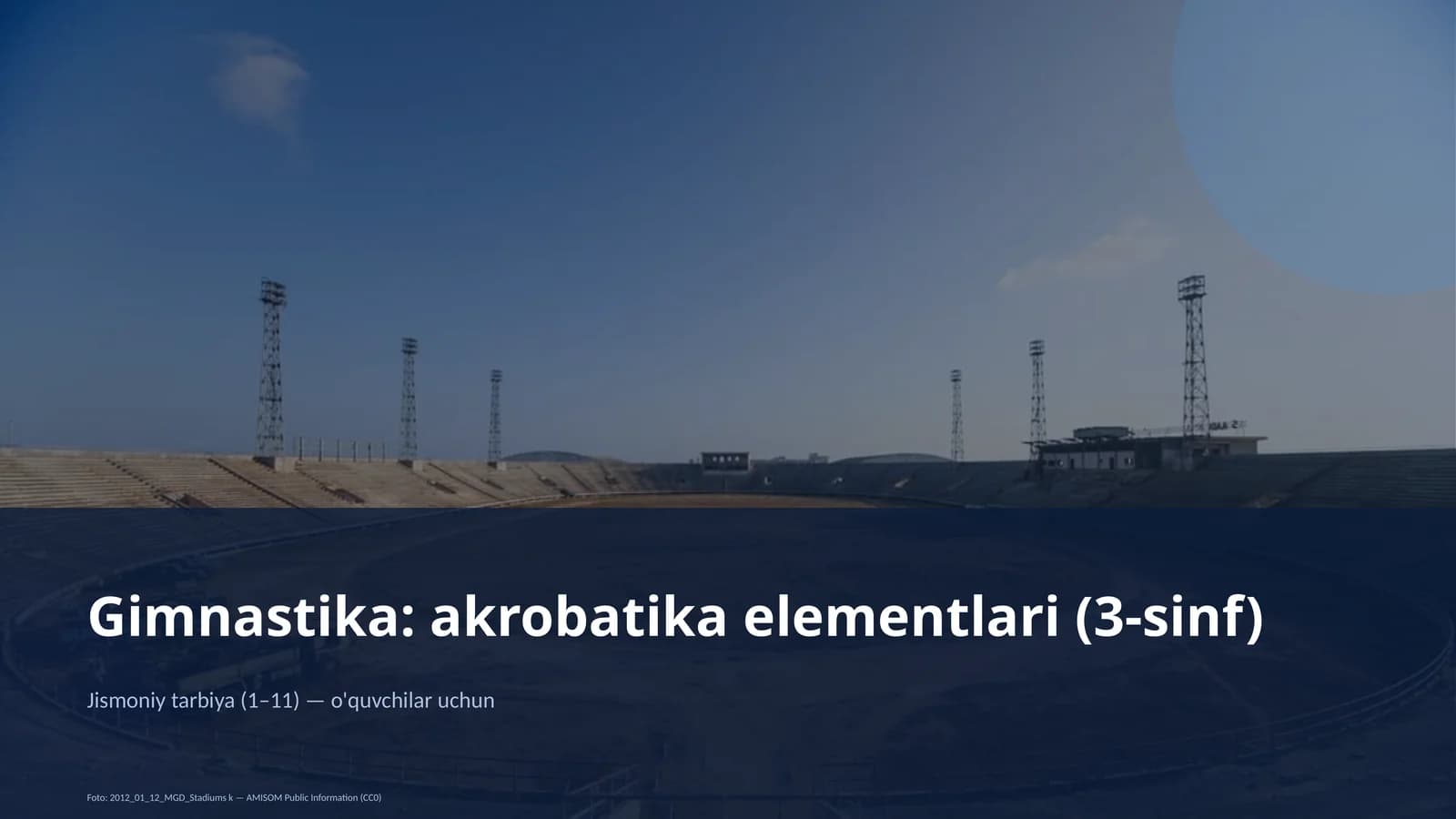Gimnastika: akrobatika elementlari (3-sinf)