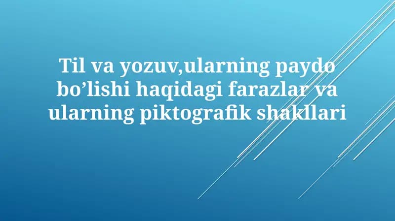 Til va yozuvning kelib chiqishi: Nazariyalar va gipotezalar