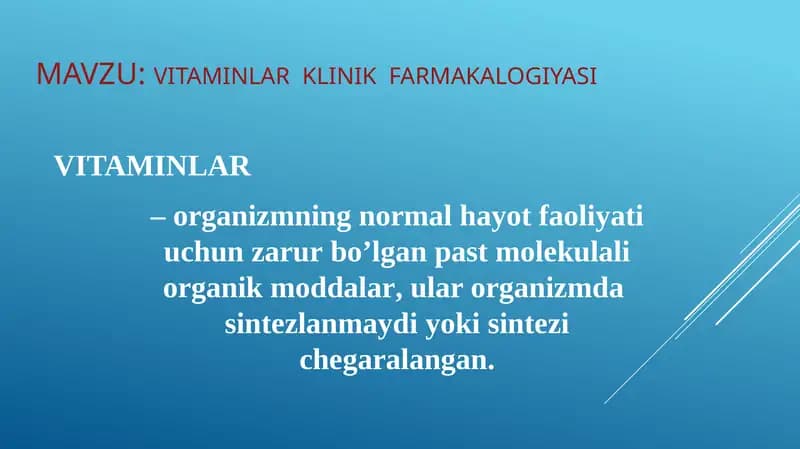 VITAMINLAR