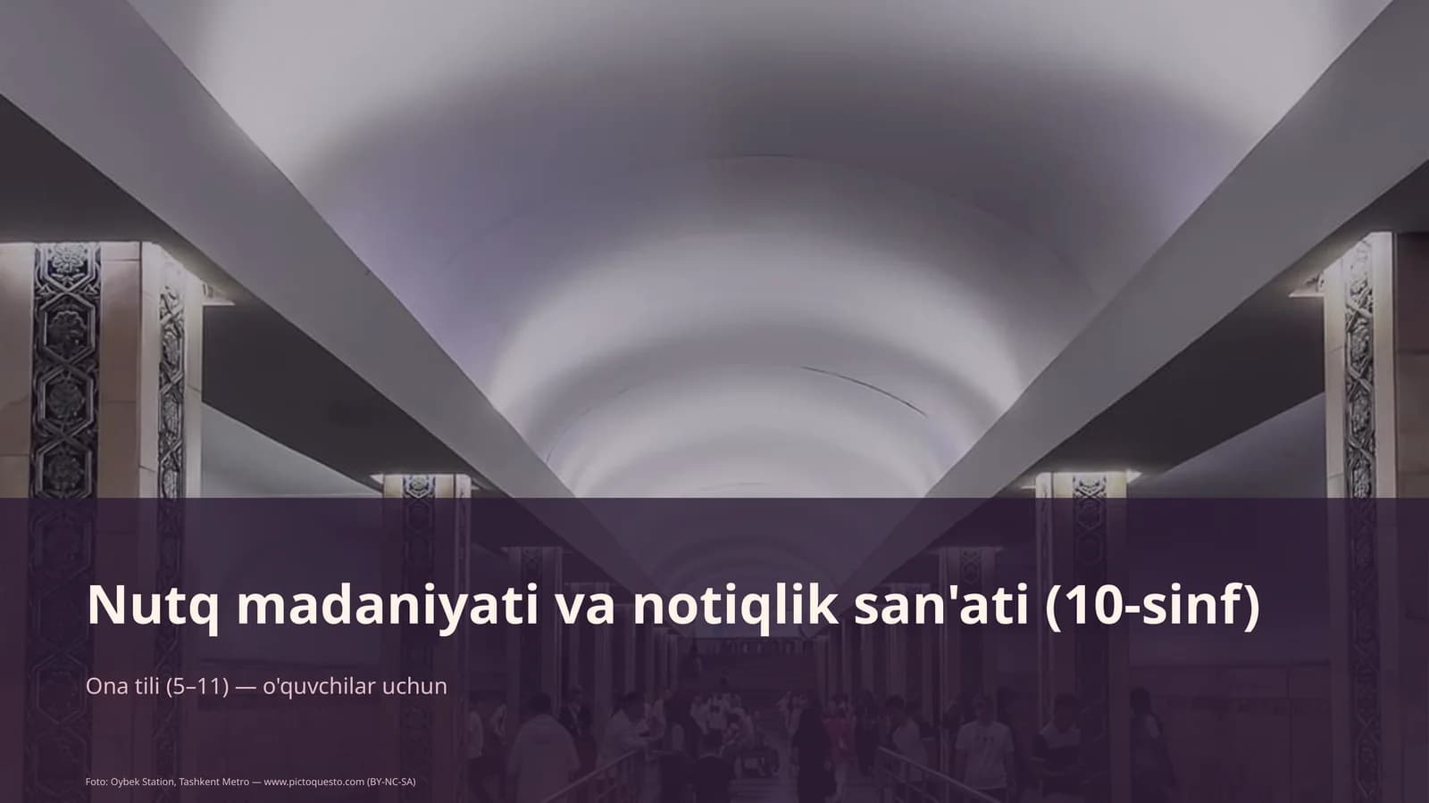 Nutq madaniyati va notiqlik san'ati (10-sinf)