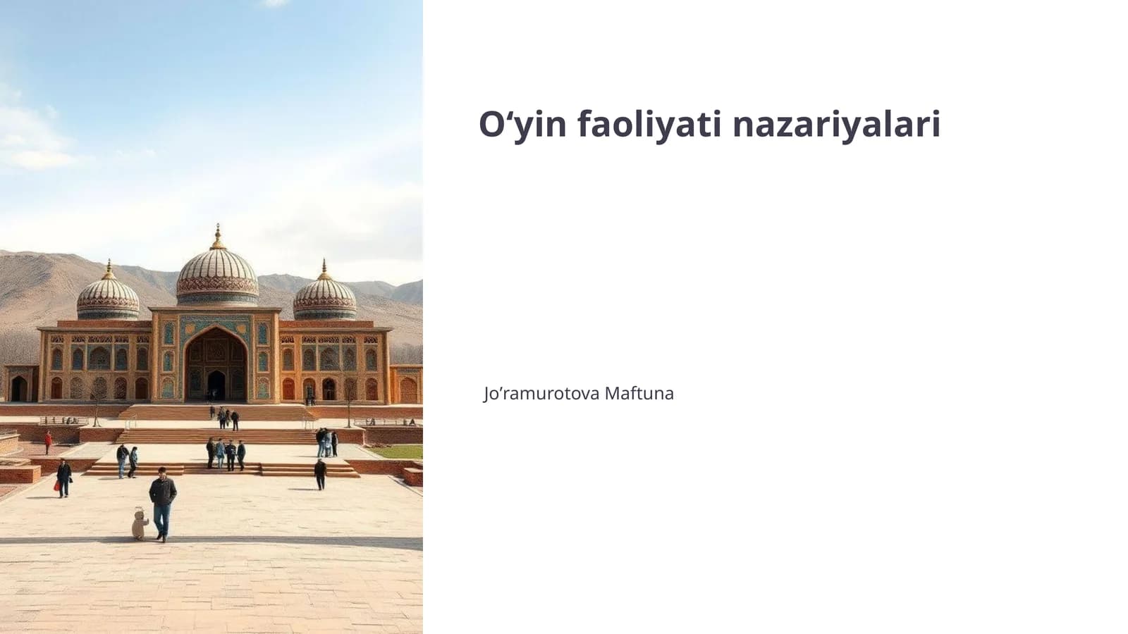 Oʻyin faoliyati nazariyalari