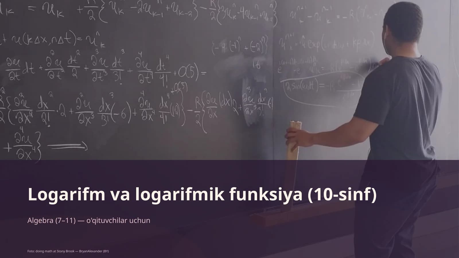 Logarifm va logarifmik funksiya (10-sinf)