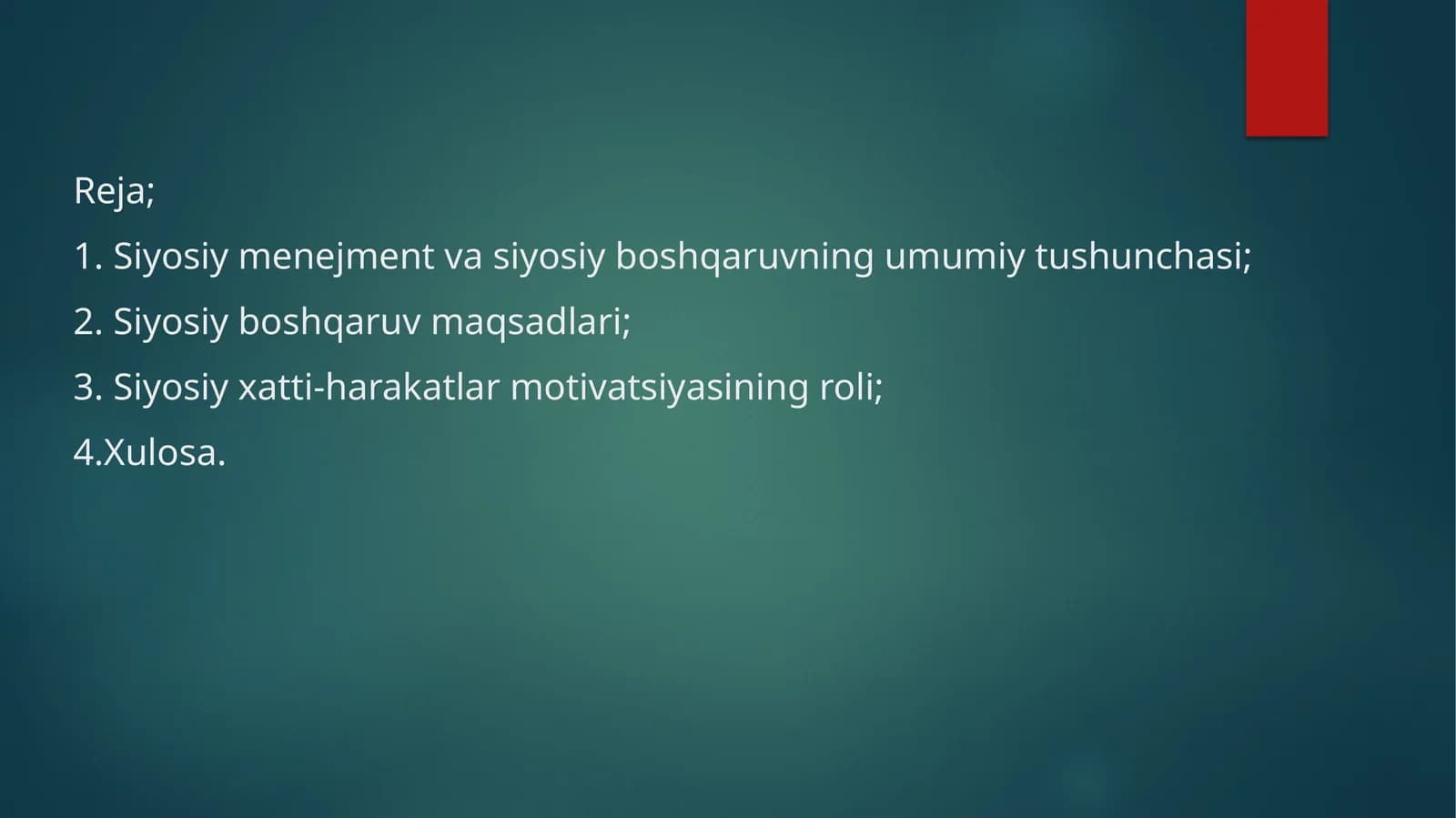 Siyosiy menejment va siyosiy boshqaruv