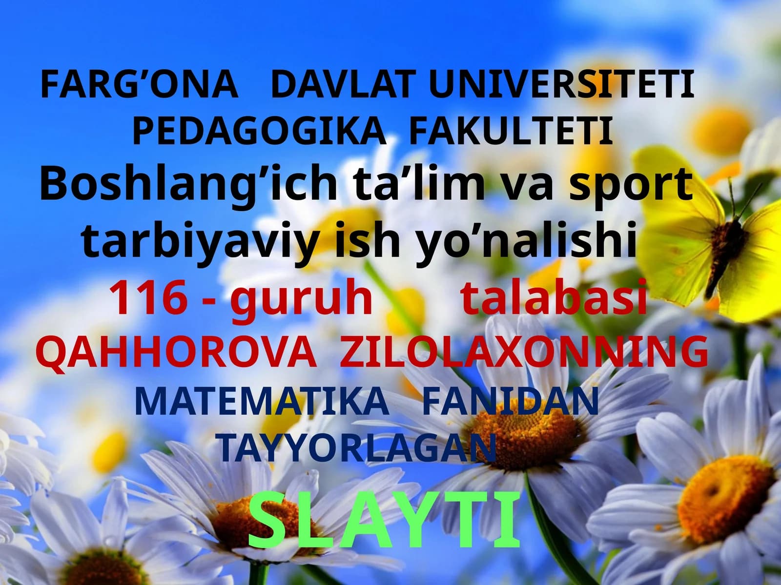 MATIMATIK FANI TA'RIFI