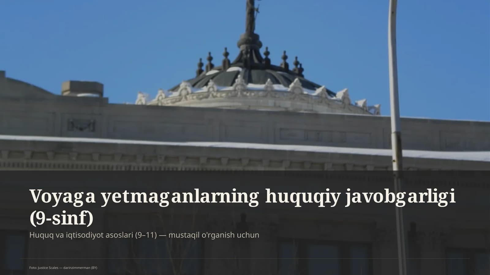 Huquq va iqtisodiyot asoslari (9–11)