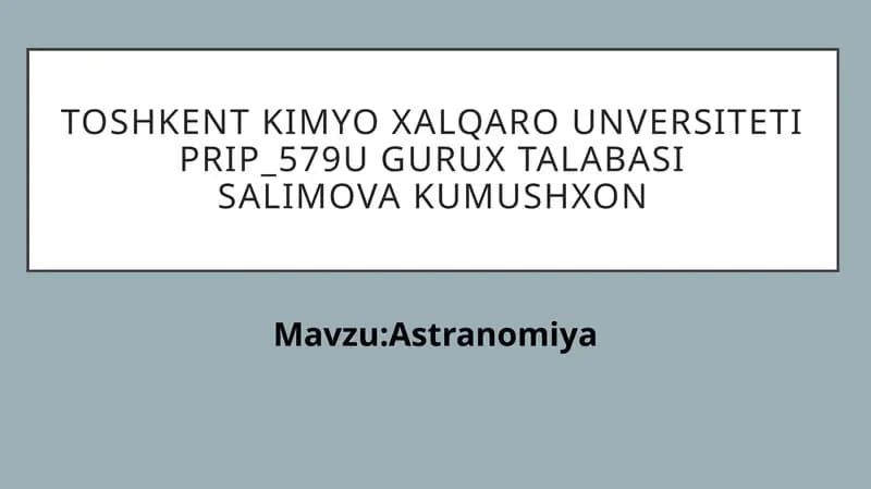 Astronomiya