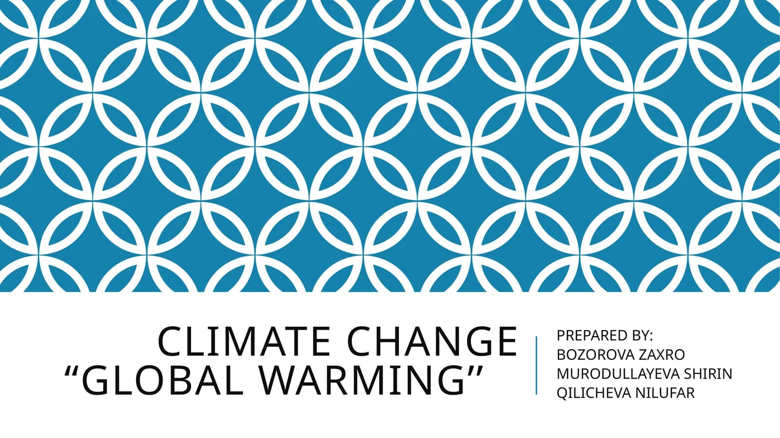 "CLIMATE CHANGE‘GLOBAL WARMING’’