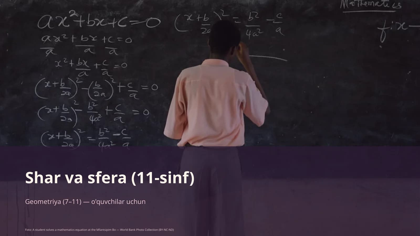 Shar va sfera (11-sinf)