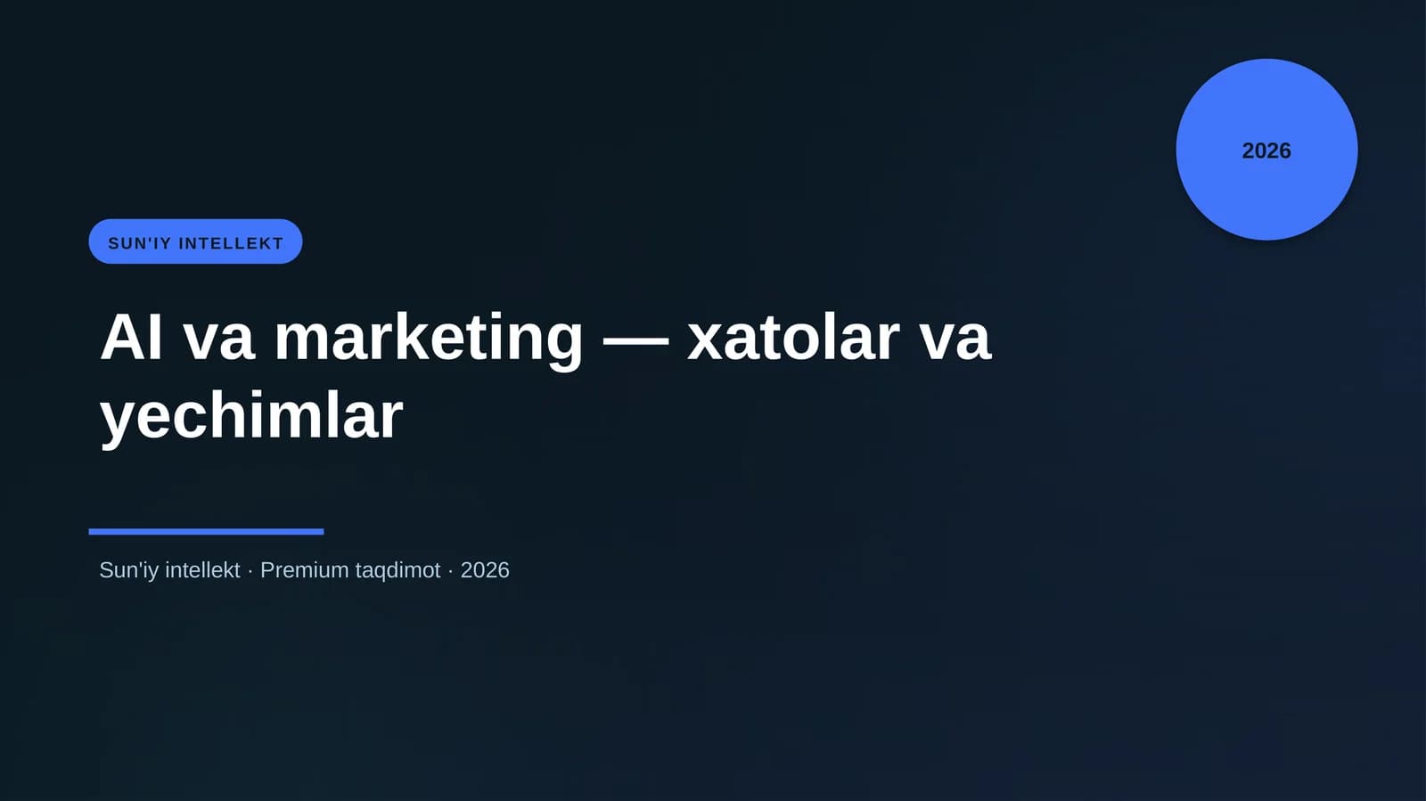 AI va marketing — xatolar va yechimlar