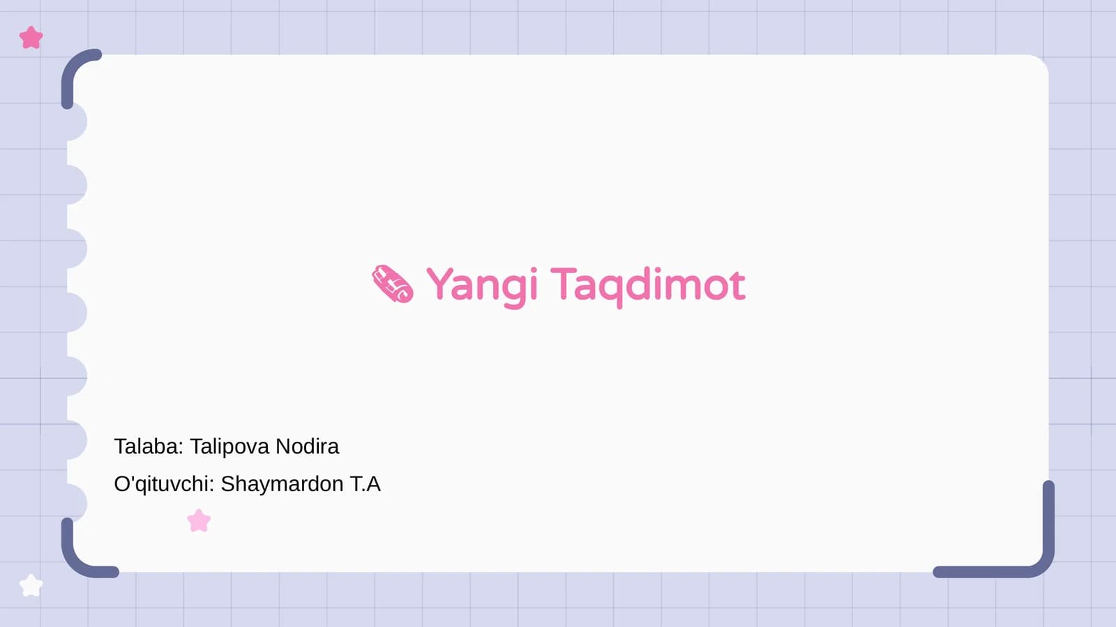 Yangi Taqdimot