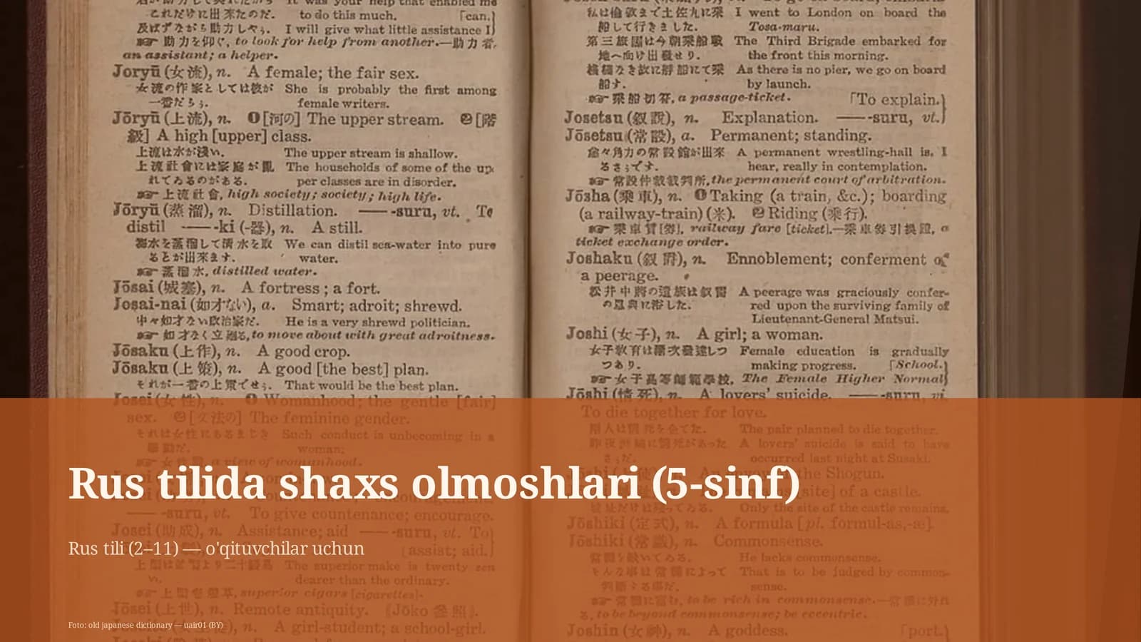 Rus tilida shaxs olmoshlari (5-sinf)
