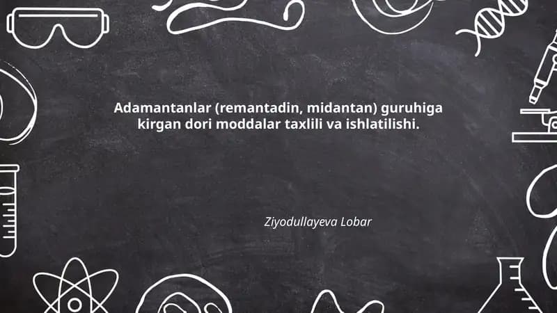 Adamantanlar (remantadin, midantan)