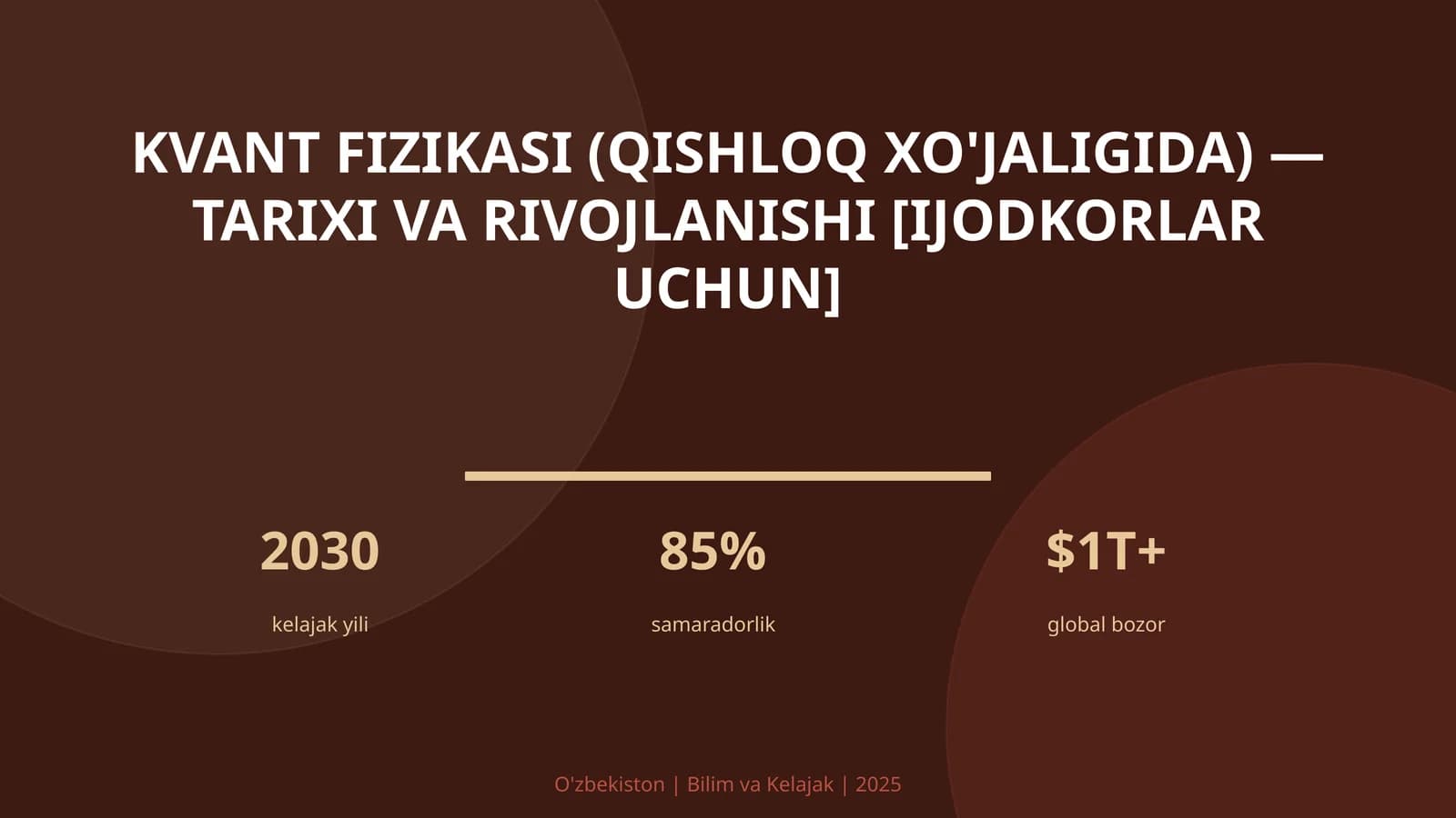 Kvant fizikasi (qishloq xo'jaligida) — tarixi va rivojlanishi [ijodkorlar uchun]