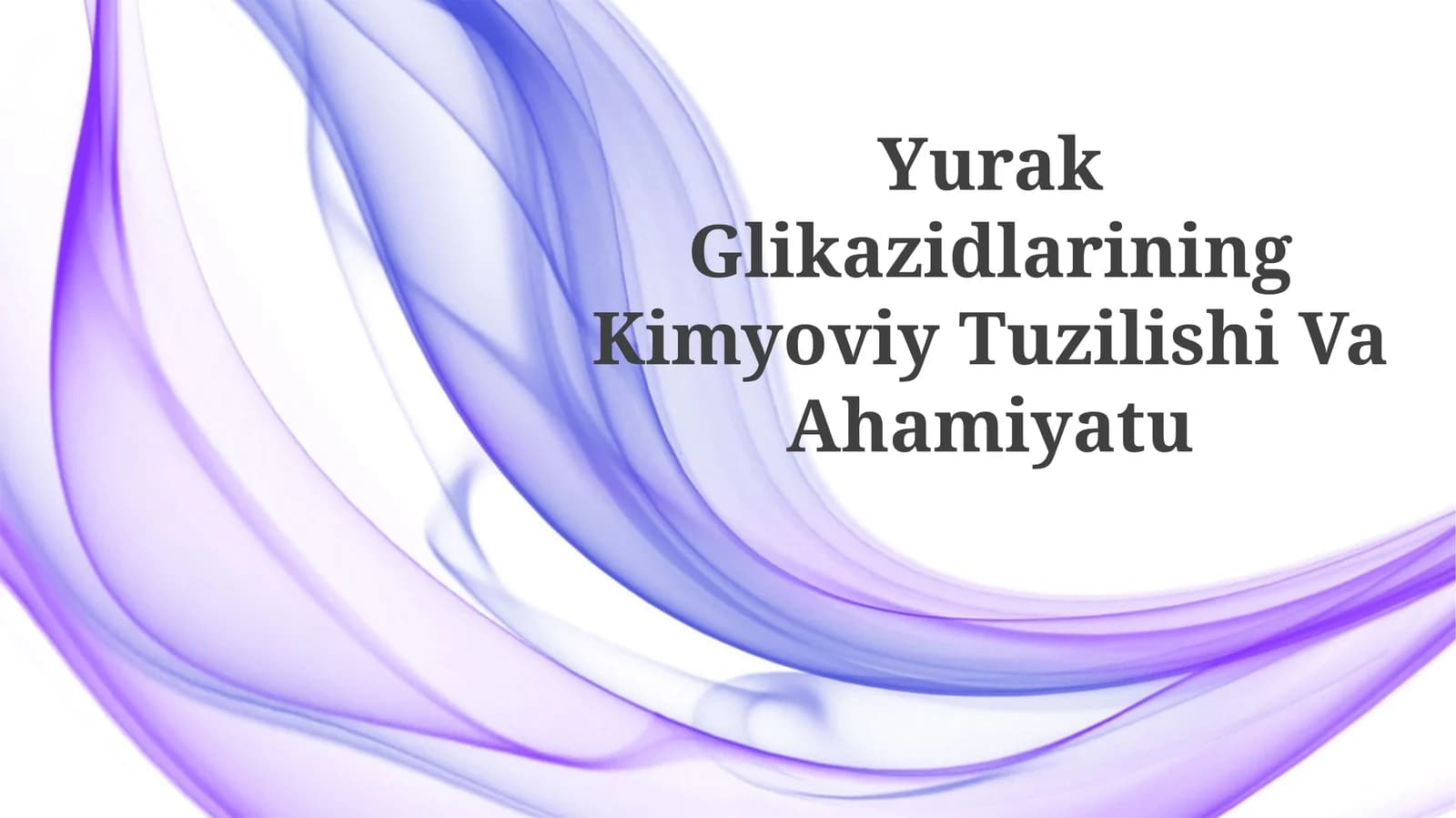 Yurak Glikazidlarining Kimyoviy TuzilishiVaAhamiyatu