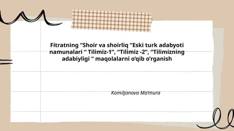 Eski turk adabyoti namunalari