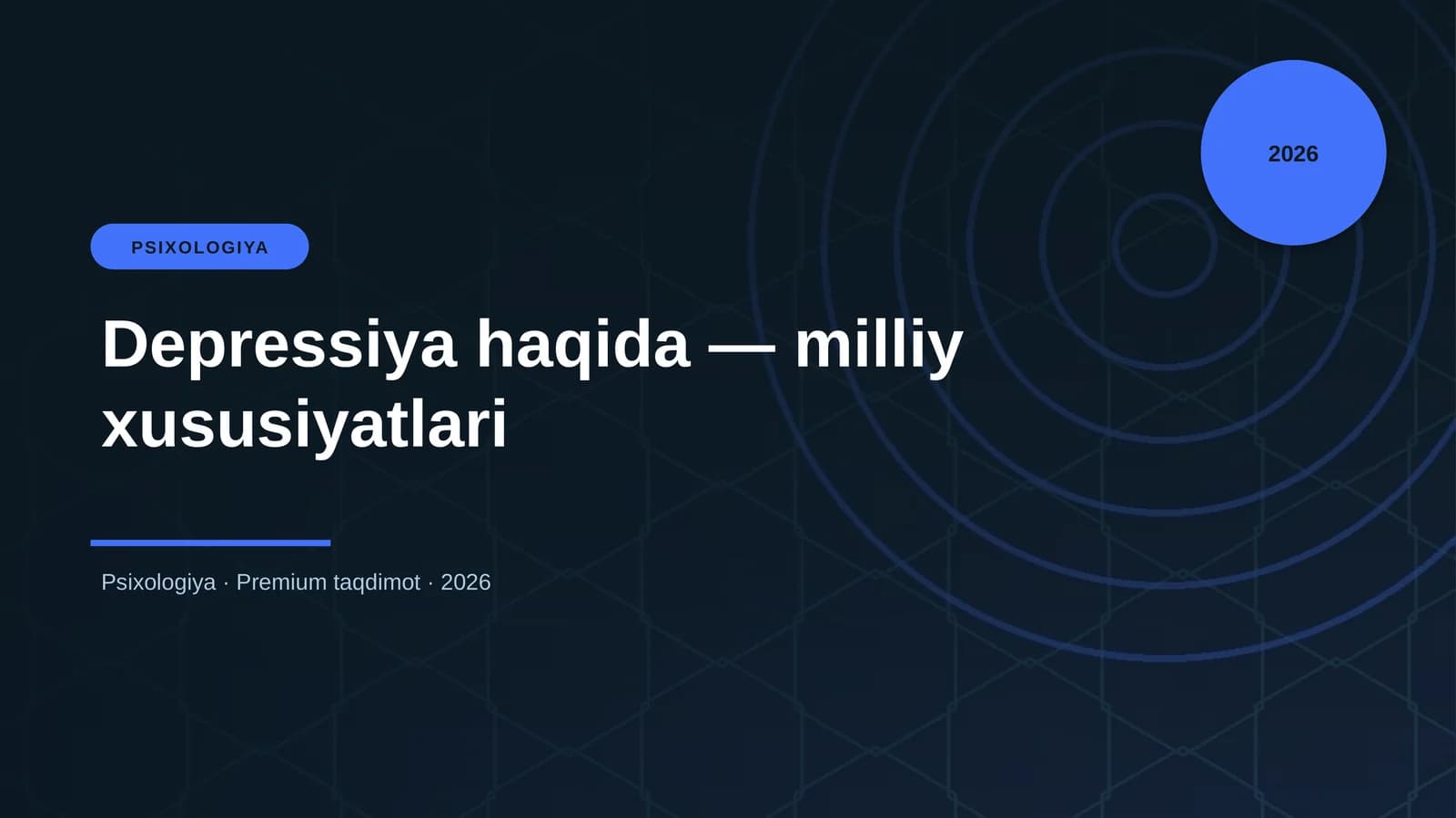 Depressiya haqida — milliy xususiyatlari