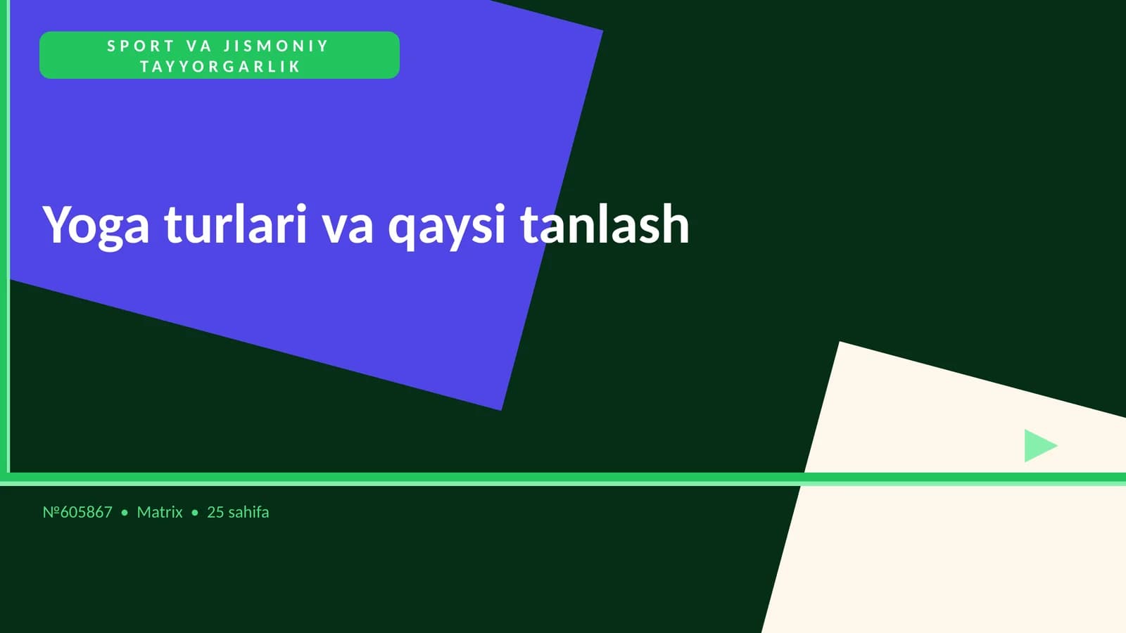 Yoga turlari va qaysi tanlash