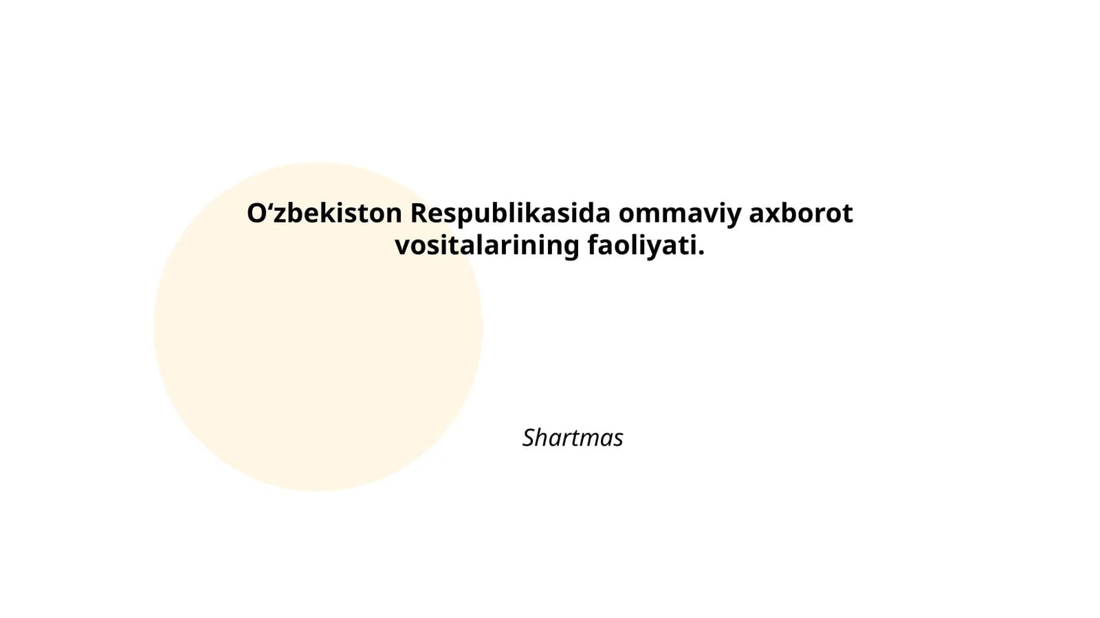 Ommaviy axborot vositalari faoliyati