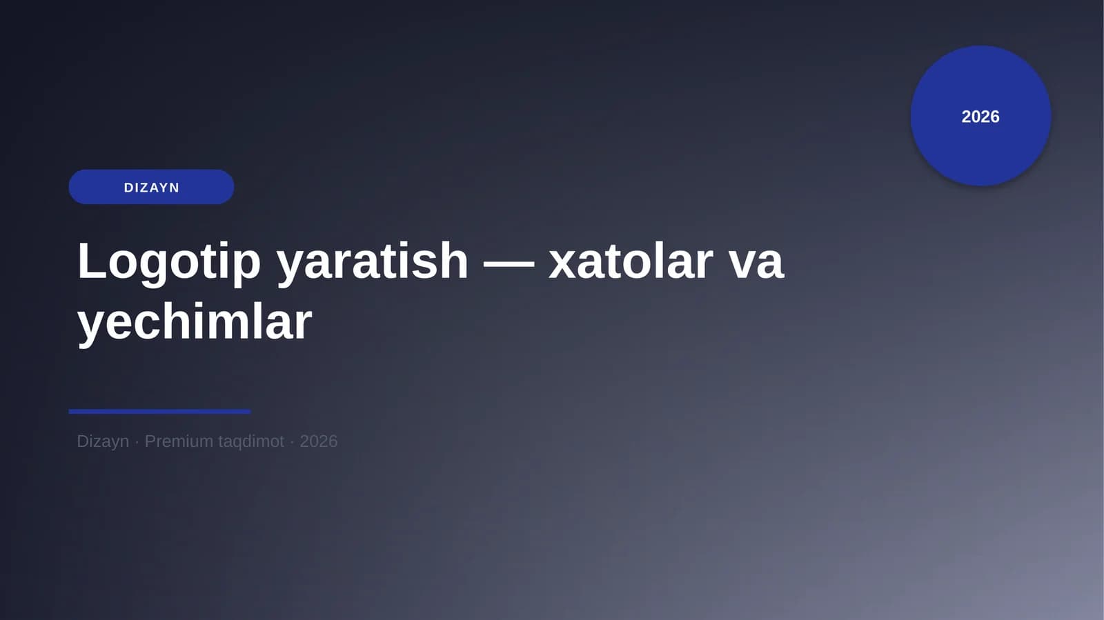 Logotip yaratish — xatolar va yechimlar