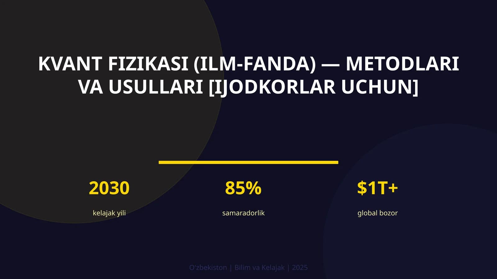 Kvant fizikasi (ilm-fanda) — metodlari va usullari [ijodkorlar uchun]