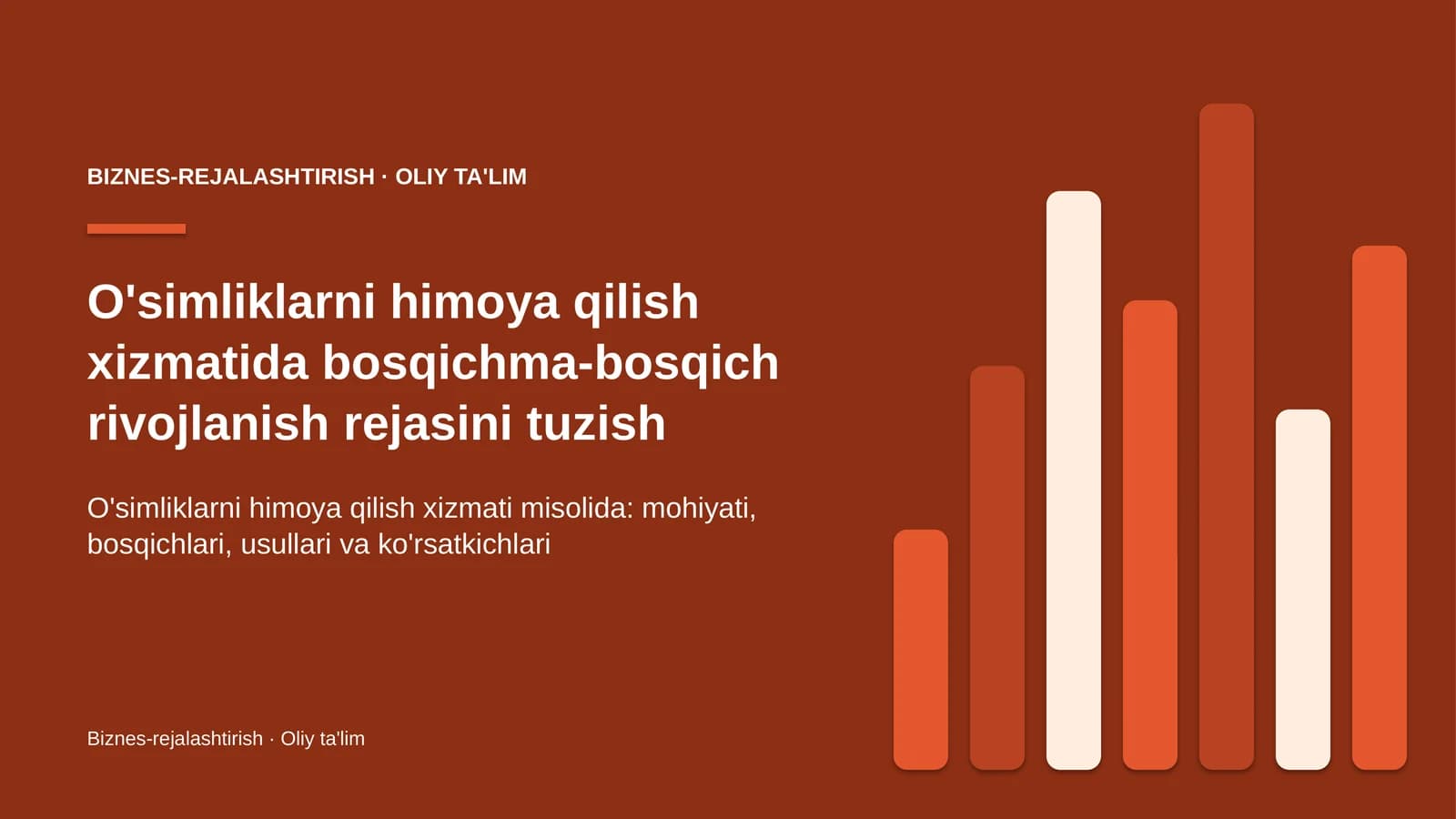 o'simliklarni himoya qilish xizmatida bosqichma bosqich rivojlanish rejasini tuzish 8480