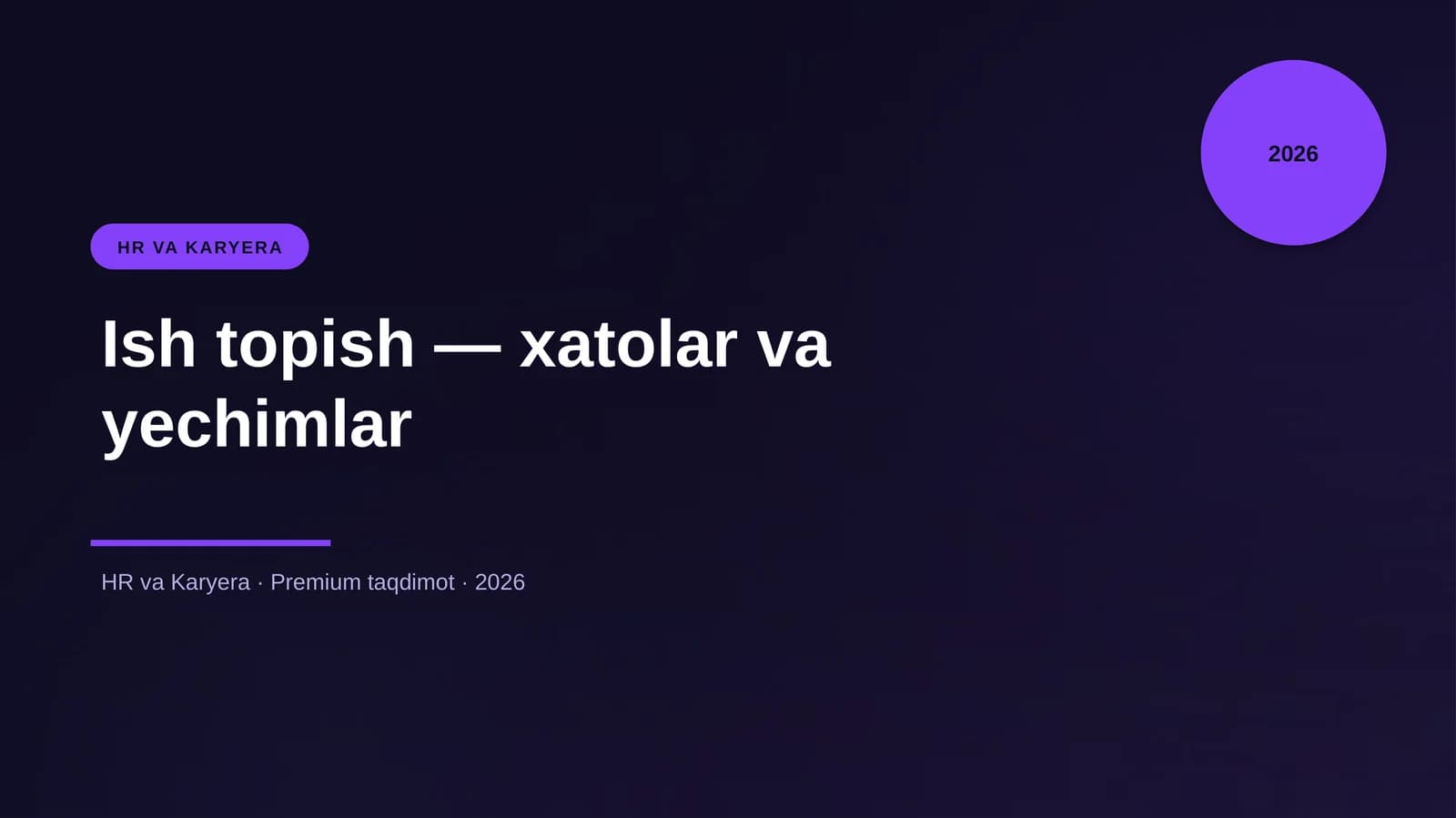 Ish topish — xatolar va yechimlar