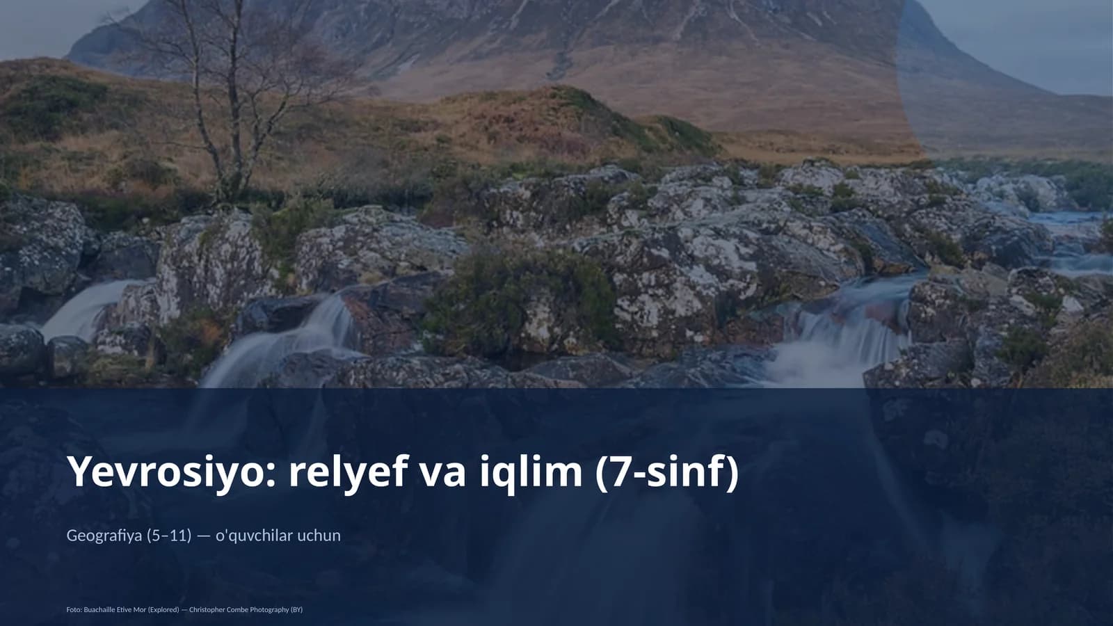 Yevrosiyo: relyef va iqlim (7-sinf)