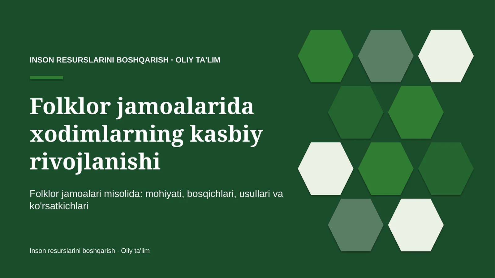 folklor jamoalarida xodimlarning kasbiy rivojlanishi 1854