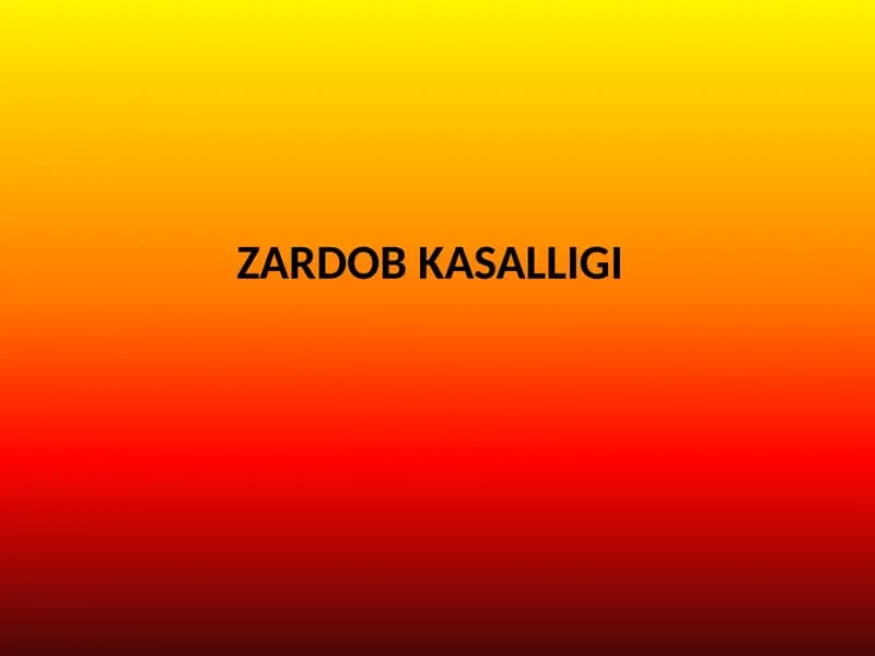 Zardob Kasalligi