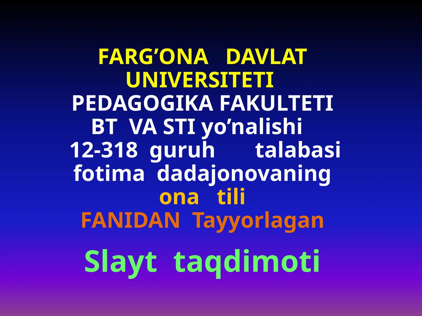 KIRITMA VA ULARNING TURLARI HAQIDA MA’LUMOT