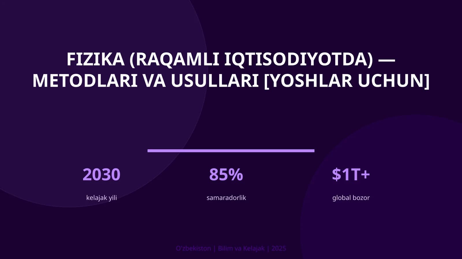 Fizika (raqamli iqtisodiyotda) — metodlari va usullari [yoshlar uchun]