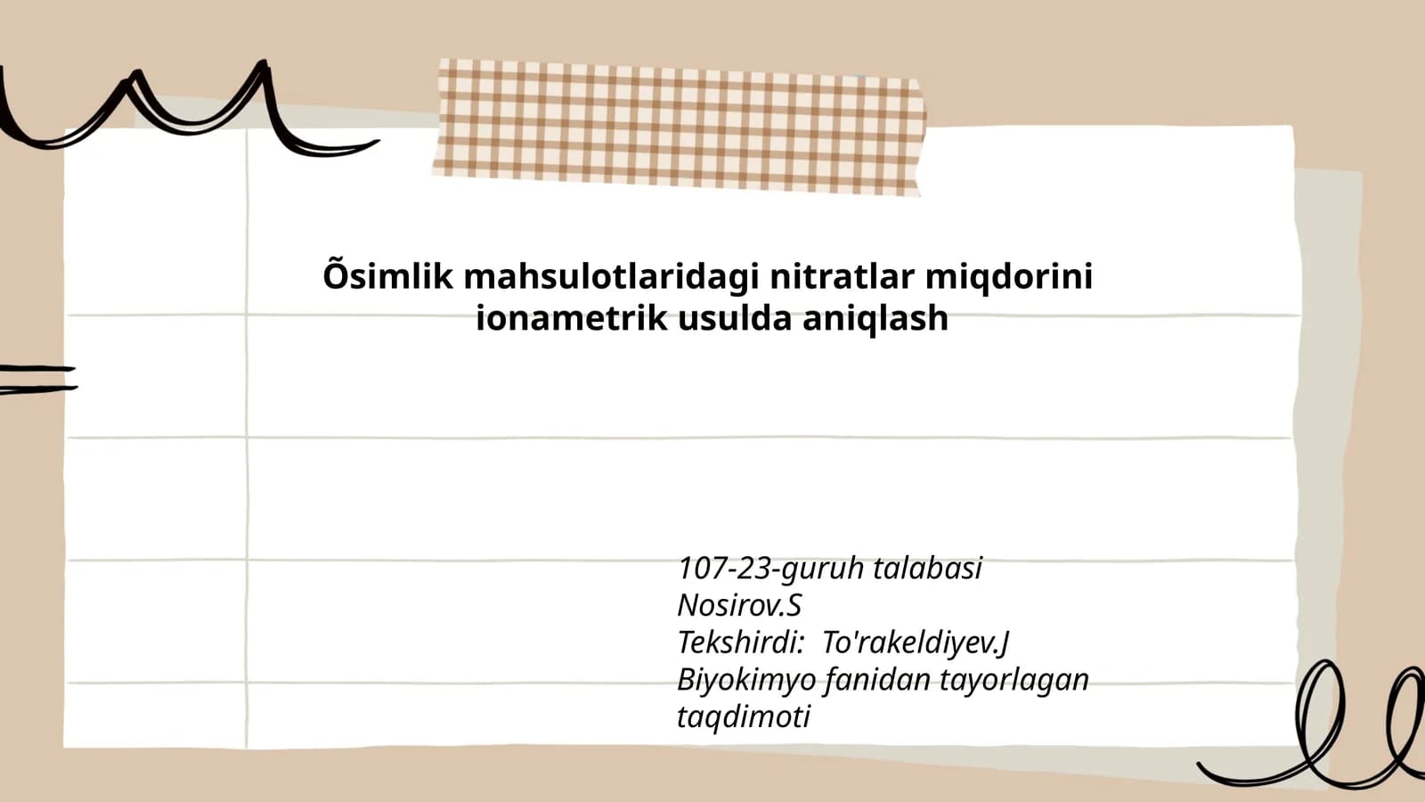 Õsimlik mahsulotlaridagi nitratlar miqdorini ionametrik usulda aniqlash