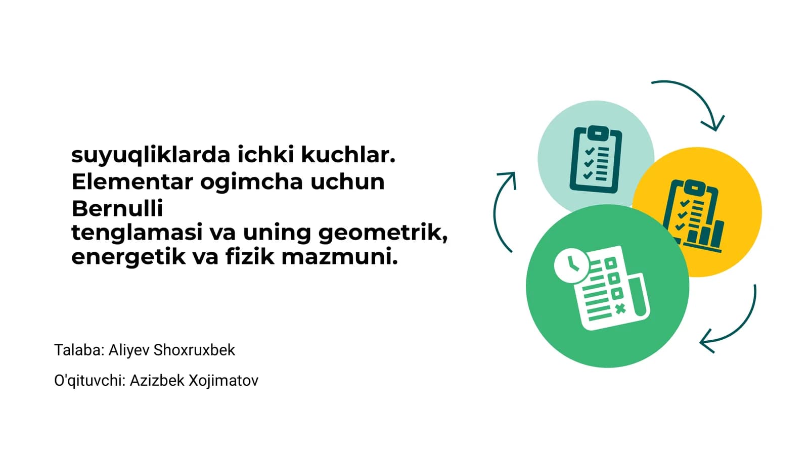 Ichki Kuchlar va Suyuqliklar