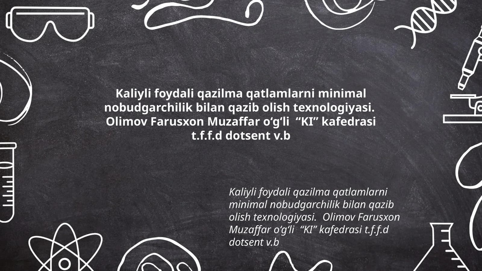Kaliyli foydali qazilma qatlamlarni minimal nobudgarchilik bilan qazib olish texnologiyasi