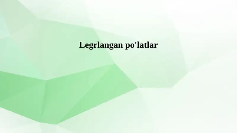 Legrlangan po'latlar