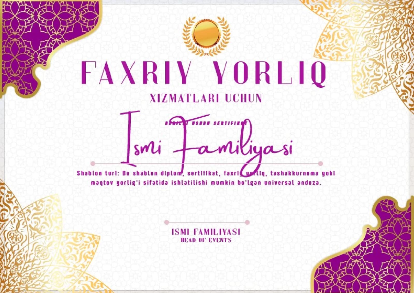 FAXRIY YORLIQ